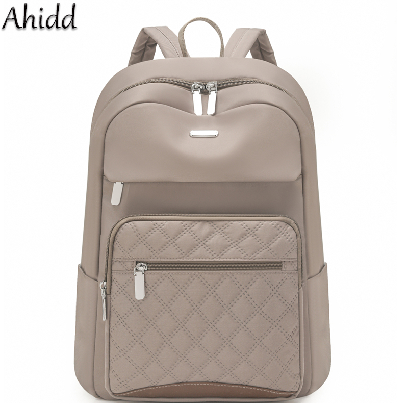 Women Bags Medium Size - Modny plecak w kratę dla kobiet,