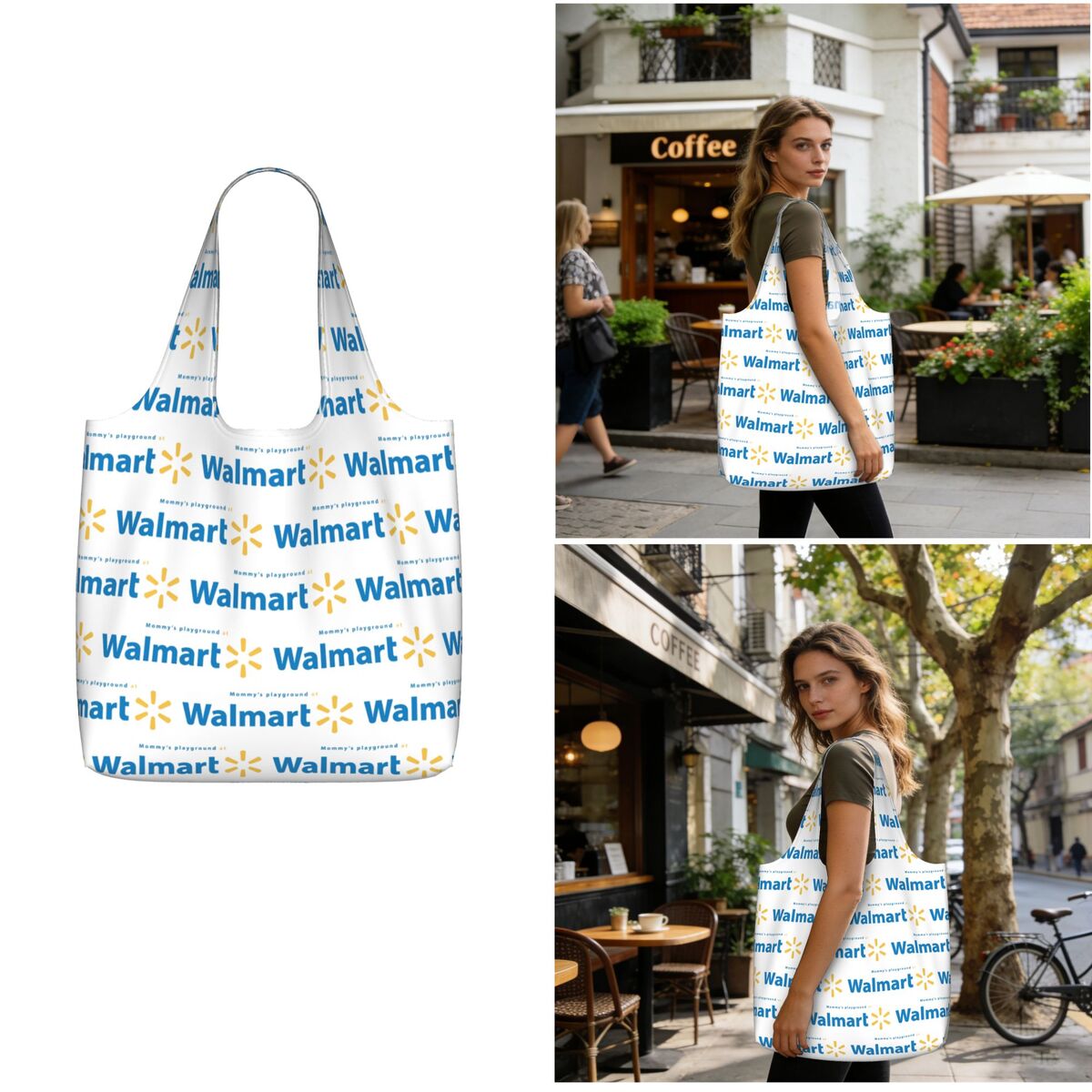 Women Bags Walmart - Torba na zakupy Walmart, płócienna torba
