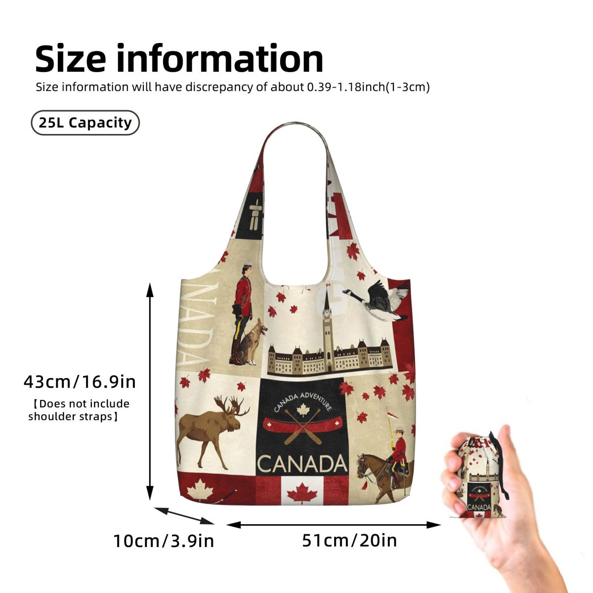 Torba na zakupy z flagą Kanady – Women Bags Canada recenzja i cena