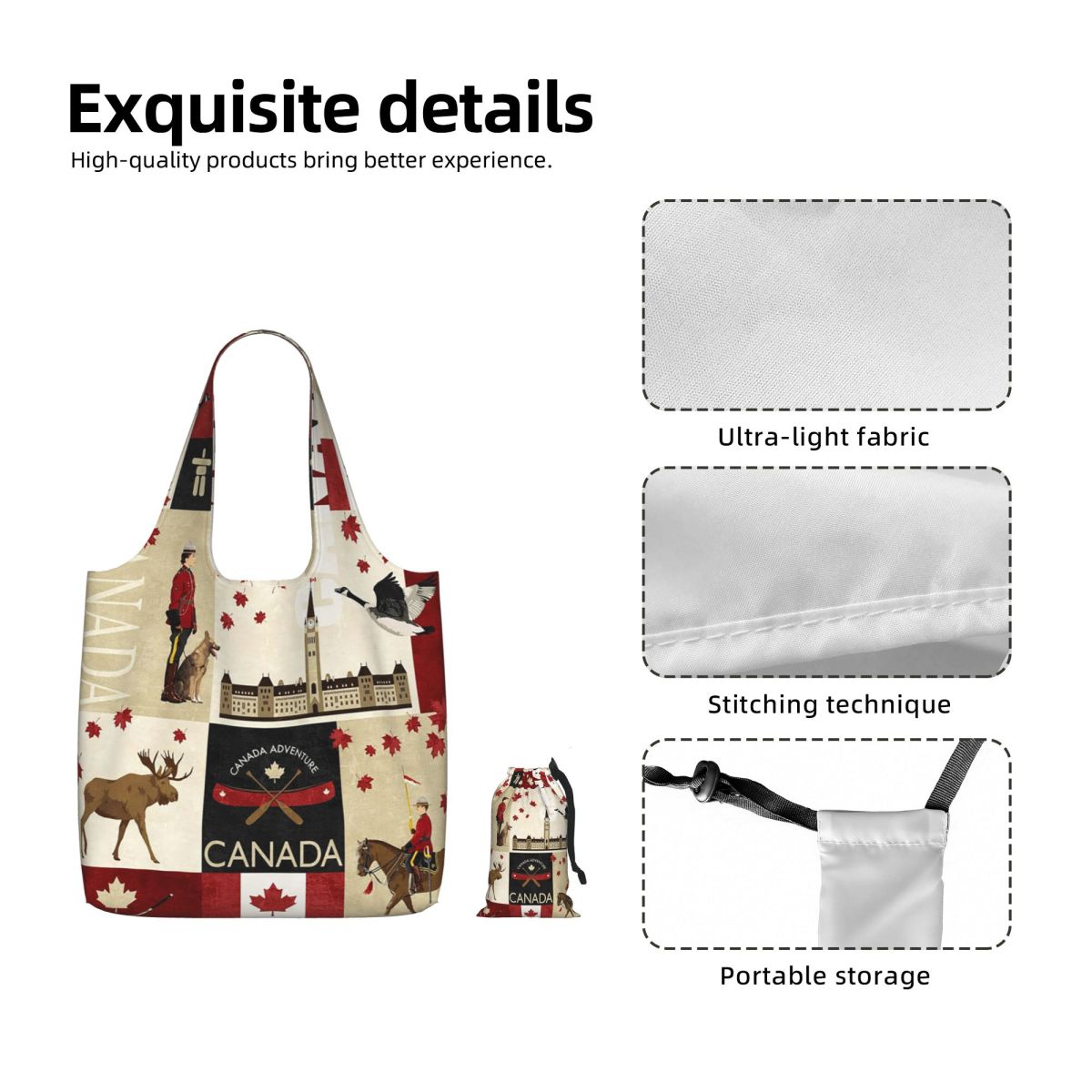 Torba na zakupy z flagą Kanady – Women Bags Canada recenzja i cena