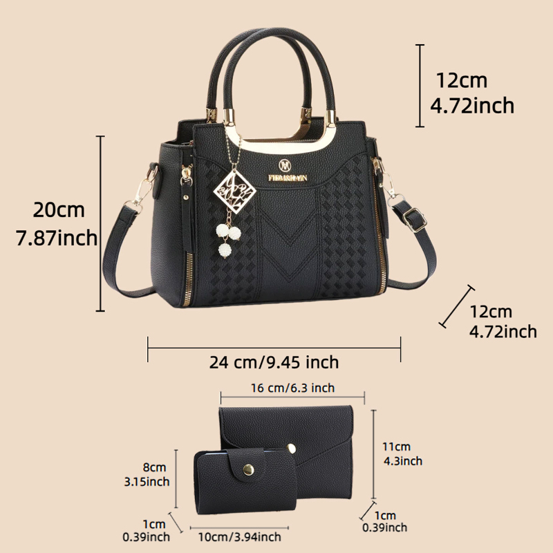 3-częściowy zestaw torebek wyk – Women Bags Leather recenzja i cena