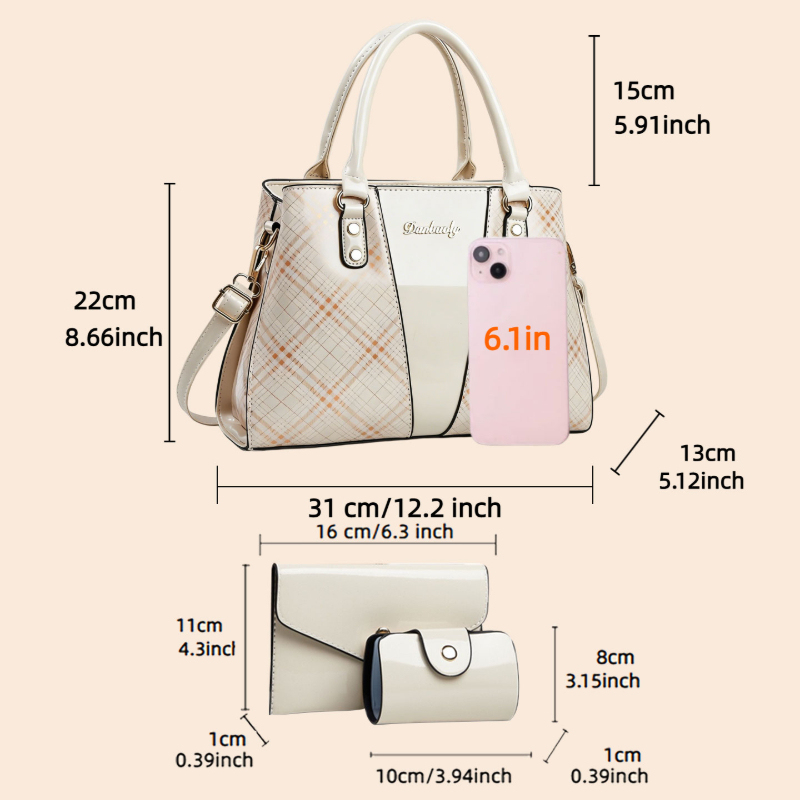 3-częściowy zestaw torebek dam – Women Bags Leather recenzja i cena