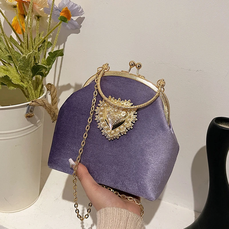 Łańcuchy Aksamitna ramka Serce – Women Bags Sale recenzja i cena