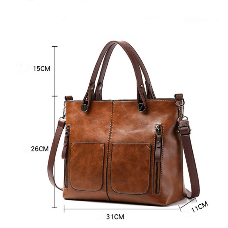 Retro skórzana torebka na rami – Women Bags Medium Size recenzja i cena