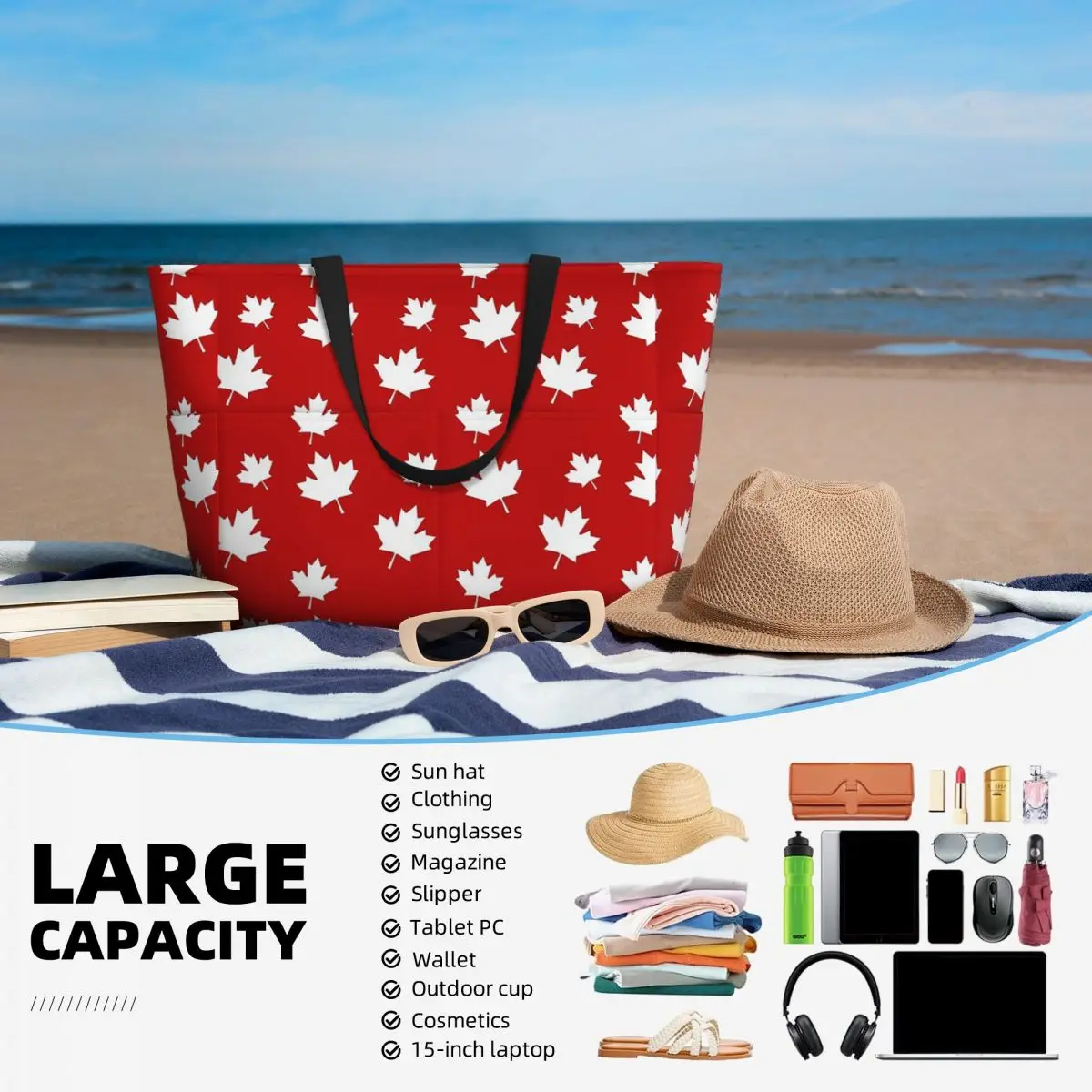 Torba plażowa z motywem kanady – Women Bags Canada recenzja i cena