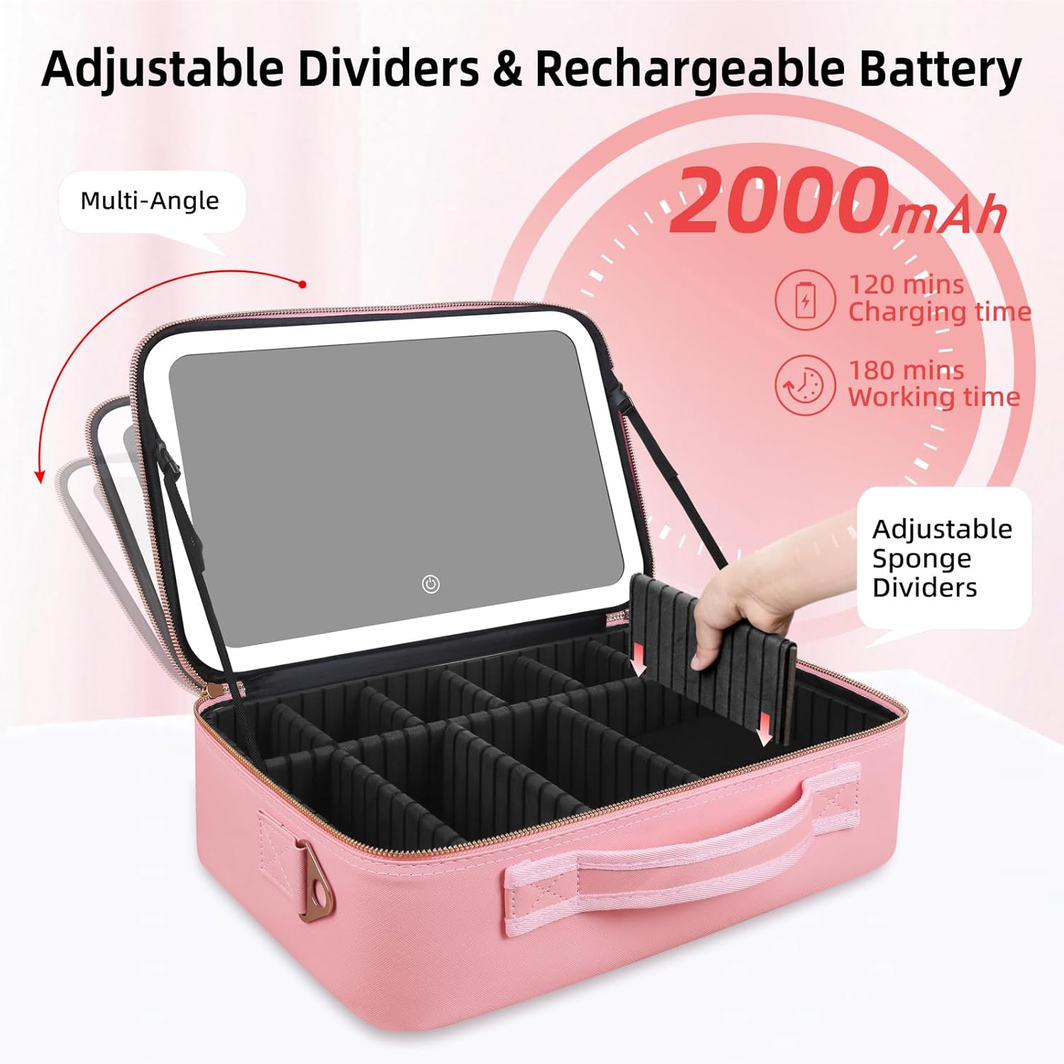 Duża kosmetyczka z lustrem LED – Women Bags Medium Size recenzja i cena