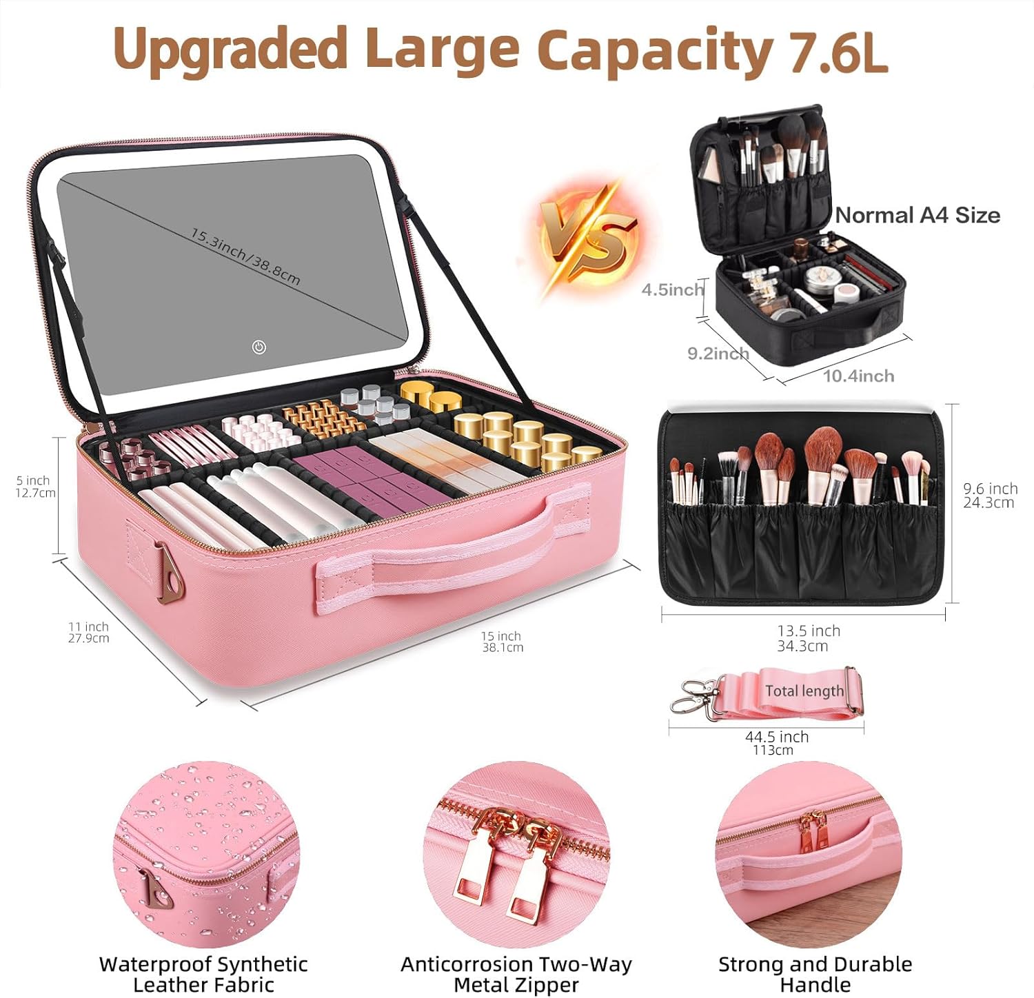 Duża kosmetyczka z lustrem LED – Women Bags Medium Size recenzja i cena